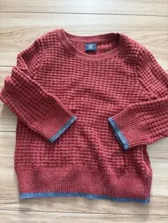 babyGap 赤 リブ編みニットセーター 18-24ヶ月　90
