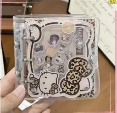 ハローキティ ヒョウ柄 バインダー シール付き