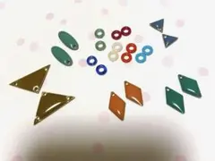 ラ・ドログリー　メタル/エナメルがけ　プラスチック製輪っか　 カラフルセット