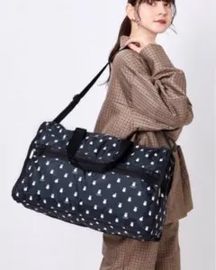 新品 レスポートサック　ミッフィーアンドダーンブラック ボストンバッグ