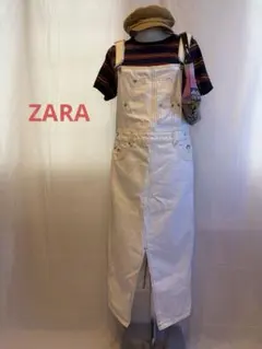 ZARA ホワイト サロペット オールインワン　S 2026年最新】ZARA カラー：ホワイト系 レディース サロペット