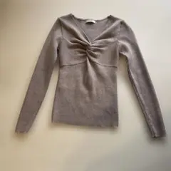 INGNI フロントツイスト 長袖ニット ラメ入り