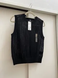 ユニクロ　クールネックショートセーター　ノースリーブ　L 新品未使用