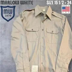 USA製 MARLOW WHITE ミリタリーシャツ 15 1/2 × 34のサムネイル