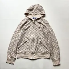 バーバリーブルーレーベル パーカー ノバチェック 38