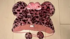 ミニーちゃんヒョウ柄ファンキャップ