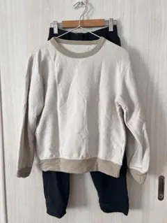 ユニクロ　メンズ　ウルトラストレッチスウェットセット　OFF WHITE XS