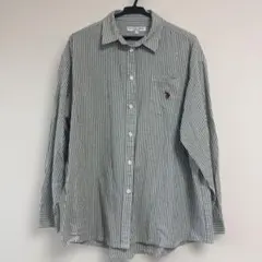 U.S. POLO ASSN. ストライプ長袖シャツ Fサイズ