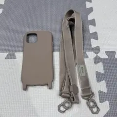 iFace ベージュ ストラップホール付き iPhone12 ケース