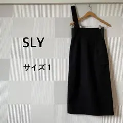 【SLY】 美品 ワンショルダー スカート ナロー スリット スリット 黒 M