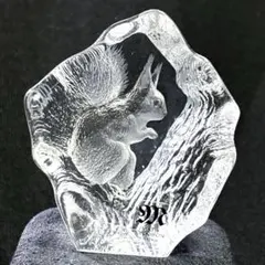 ［未使用品］マッツジョナサン　Mats Jonasson クリスタルガラス　りす