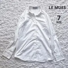 レミュー　長袖オープンカラーブラウス（S）スーツ　フォーマル　オフィカジシャツ