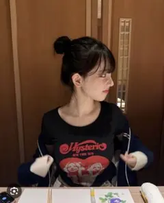 新品　初期ヒステリックグラマー '90 ヒスガール　ラメTシャツ　チビT　Y2K ヒステリックグラマー 初期ヴィンテージ Tシャツ ヒスガール 90s