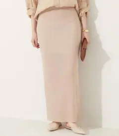 新品タグ付　プラージュ　シアーiラインスカート　マキシ丈　ペチコート付　24SSのサムネイル