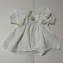 【美品】ホワイト フリル付き トップス