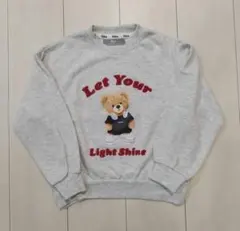 くまプリントトレーナー　裏毛トレーナー　130