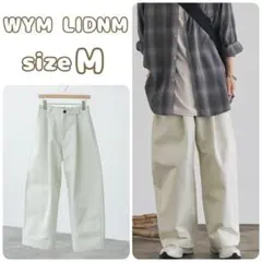 【WYM LIDNM】ウィムバイリドム　テーパードパンツ　オフホワイト　M