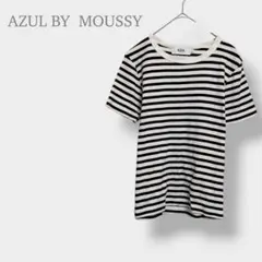 【アズールバイマウジー】Tシャツ　カットソー　半袖　ボーダー　Sのサムネイル