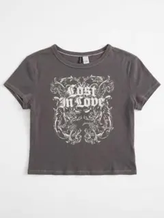 H&M DIVIDED プリントTシャツ y2k グランジ トップスのサムネイル