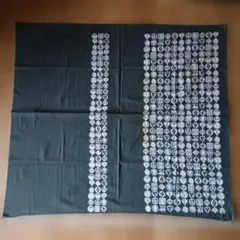 風呂敷 家紋柄 深緑 和装小物 古布 リメイク 昭和