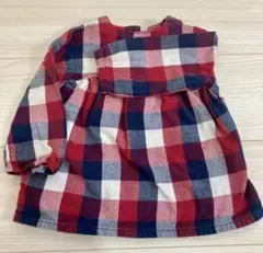 無印良品　チェック柄長袖シャツ　80サイズ