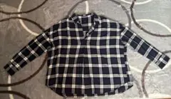UNIQLO 紺チェックシャツ