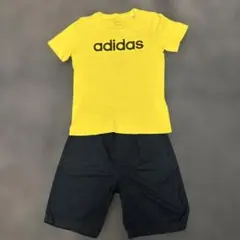 adidas イエロー Tシャツ 150ユニクロ紺ハーフパンツ140