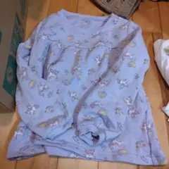 ユニコーンプリント水色トレーナー 120cm