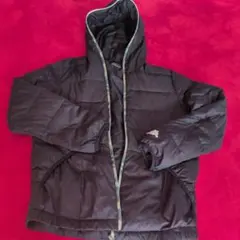 Kappa ブラック　Мサイズ　ダウンジャケット　フード付　ダウン＆フェザー暖か