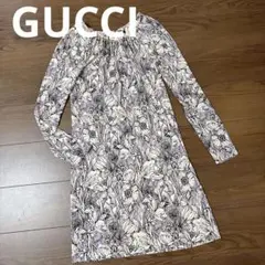 GUCCI グッチ イタリア製 ウール100% ひざ丈 タイトスカート グレー 34029006045-1.jpg