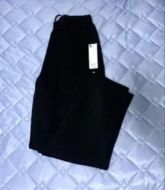 ◼️GU パフスウェットキャロットパンツ　ブラック　S