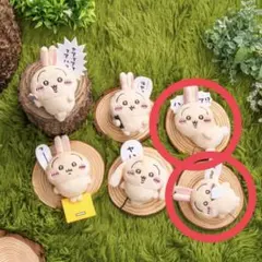 ちいかわ うさぎだらけくじ Ｅ賞:ぬいぐるみバッジ