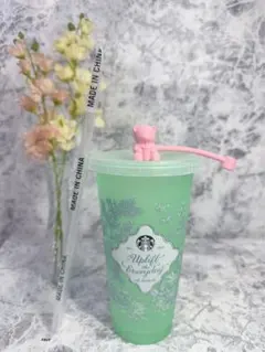 スタバ新作　ミステリーカラーチェンジング リユーザブルゴールドカップ　グリーン