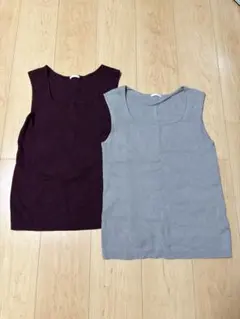 GU スクエアタンクトップ2枚組