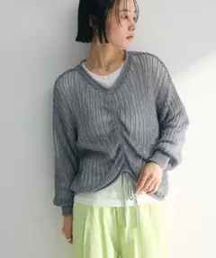 最終価格‼️Green Parks ２wayシャーリングニット+インナー