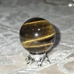 天然石✨️タイガーアイ　スフィア✨️台座付き