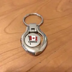 カナダ国旗キーホルダー メタル製