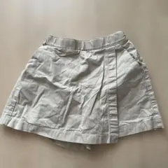 ユニクロ　ラップキュロットスカート140 ベージュ