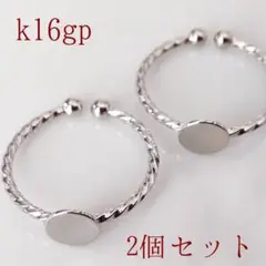 本ロジウム平皿リング(フリーサイズ)