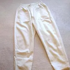 USED　chauA　コクーンパンツ　パンツ　フリーサイズ　ウエストゴム　白