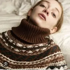 ALLEGE ノルディック柄ニット タートルネック ウール100% 1LDK