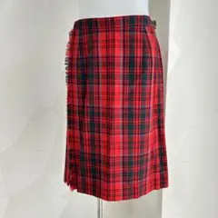 THE SCOTCH HOUSE チェック　プリーツ ラップ スカート