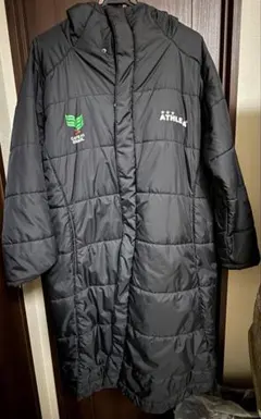 ATHLETA ベンチコート ブラック フード付き