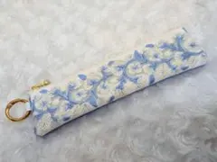 スリムペンケース インド刺繍×合皮 吊り下げ チャーム コンパクトのサムネイル