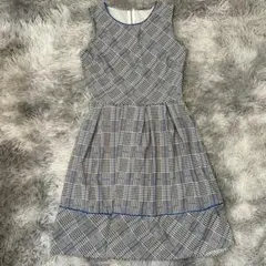 美品✨【FAS filleasuivre】チェック柄ノースリーブワンピース