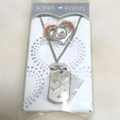 KIRA ネックレス型マーカー ハート　スワロフスキークリスタル ラインストーン