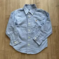 baby GAP ボタンダウンシャツ 110 Ｙシャツ　くま刺繍