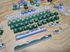 かわいい牛柄デザイン キーキャップ MOAプロファイル