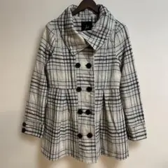 Jack. チェック柄 ダブルボタンコート Lサイズ
