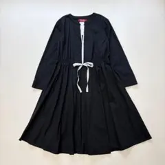 美シルエット マックスマーラ ワンピース 42 黒 Aライン 大きいサイズ